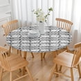 thumbnail image 3 of Bohemian Garden Party Tablecloth 44 Inch Round, Floral Spill-Resistant Elastic Fitted for 38-42 Inch Tables, 3 of 7