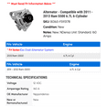 thumbnail image 2 of Alternator - Compatible with 2011 - 2013 Ram 5500 6.7L 6-Cylinder 2012, 2 of 2