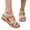 Beige #10, variant on Womens Comfortable Wedge Sandals- Open Toe Footbed Wedge Wide Width Clearance Beige Dressy Slide Sandals for Women Size 5.5