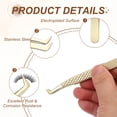 thumbnail image 3 of Uxcell High Precision Eyelash Tweezers Stainless Steel Anti-Static Curved Tip Lash Extensions Tweezers Casual Beauty Tools for Eyelash Extensions, Gold, 3 of 7