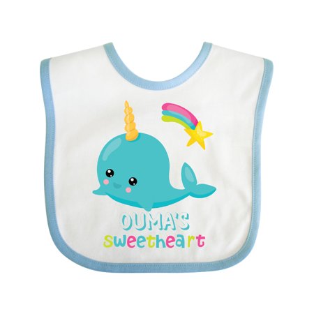 

Inktastic Kawaii Narwhal Ouma s Sweetheart Boys or Girls Baby Bib