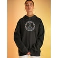 thumbnail image 2 of Floral Peace Sign. Hoodie Women -SPIdeals Designs, Female Large, 2 of 4