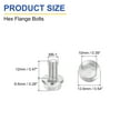 thumbnail image 2 of Uxcell 10Pack M6 x 12mm Hex Serrated Flange Bolts Screws 304 Stainless Steel, 2 of 5