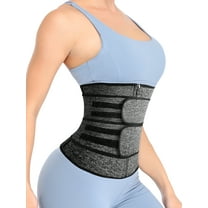 SHAPEVIVA Waist Trainer for Women Body Shaper With Double Wrap Belt Workout Sauna Trimmer Cincher Neoprene Exercise Corset (S-3XL)