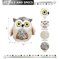 thumbnail image 2 of DolliBu Fat Brown Owl Stuffed Animal with Silver Cross Plush - Religious Baby Baptism Gifts for Boys and Girls Dedication Christening Gifts Plush Prayer Toy, Healing Stuffed Animal Toy- 10 Inches, 2 of 6