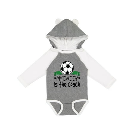 

Inktastic Soccer My Daddy is the Coach Gift Baby Boy or Baby Girl Long Sleeve Bodysuit