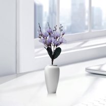 Artificial Magnolia Flower Stems - Real Touch Fake Flowers, 17.32" Polyester Stems in White/Red/Blue/Purple/Yellow - Home Decor, Wedding Centerpiece, Table Arrangement, Vase Filler