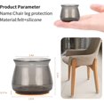 thumbnail image 4 of 16 Pcs High Transparent Chair Leg Covers, Felt Bottom Soft Silicone Furniture Foot Protector Pads (Black, L), 4 of 7