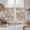 Brown, variant on Brown Coastal Tier Curtains 24 Inch Length, Summer Beach Nautical Starfish Coral Vintage Cafe Short Curtains for Bathroom Over Sink, Small Kitchen Curtain Light Filtering Drapes 2 Panels 27.5"Wx24"L