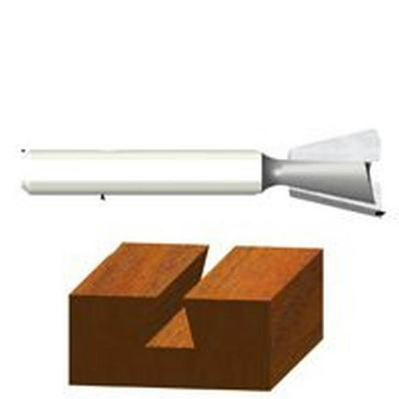 Vermont Silver 23115 Dovetail Router Bit, 9/16 in Dia x 1-7/8 in OAL, High Speed Steel