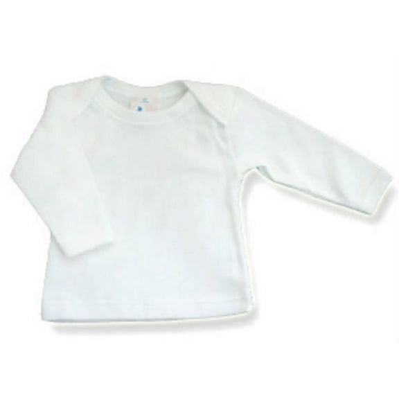 Baby Jay 100% Cotton White Long Sleeve Envelope Neck Long Sleeve (3-6 months, White)