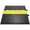 Black, variant on Black 5-Channel Rubber Cable Protector Ramp, 22000Lbs Load Capacity, Ada Compliant, 45"X31.5" Size, for Wires & Hoses, Easy Installation