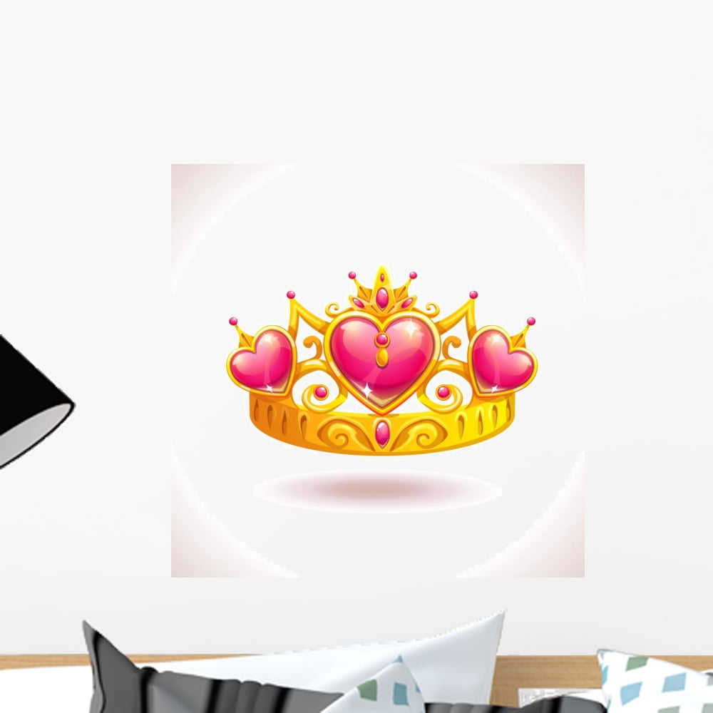 Beautiful Golden Princess Crown Wall Decal Wallmonkeys Peel and Stick ...