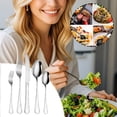 thumbnail image 3 of Uxgjfwu Skull Cutlery Set Stainless Steel Halloween Utensils Knife Fork Spoon Dining Set for Gothic Dinnerware (5 Pack), 3 of 5