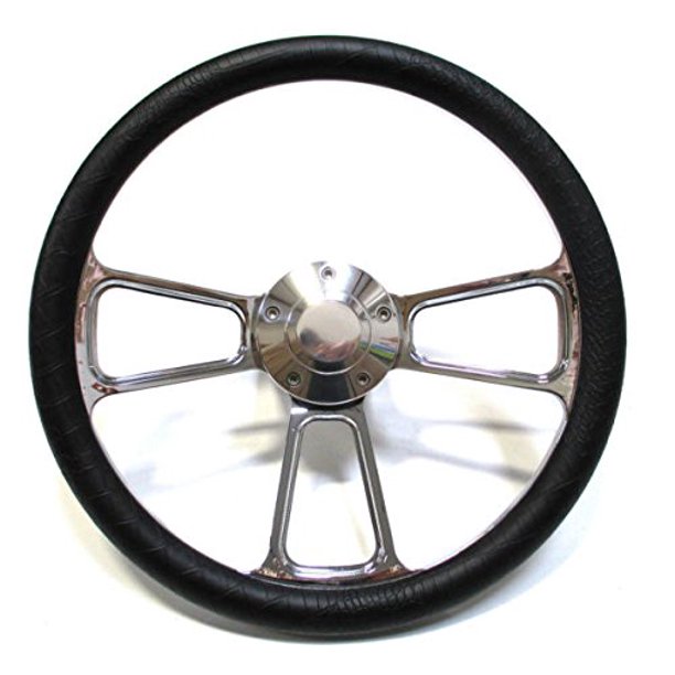 1968 1969 Dodge Dart Chrome and Black Steering Wheel, Full Install