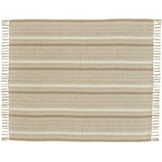 Nourison Life Styles Moroccan Stripes Beige 50" x 60" Throw Blanket