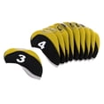 thumbnail image 4 of 10PCS Funda Protectora de Hierro para Golf Club Neopreno Perfecl Negro Amarillo, 4 of 8
