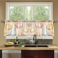 thumbnail image 4 of Yayeee Kitchen Curtains Tier Set of 2 Light Filtering 57"x24" Over Sink Window Panels, Watercolor Seashell, 4 of 7