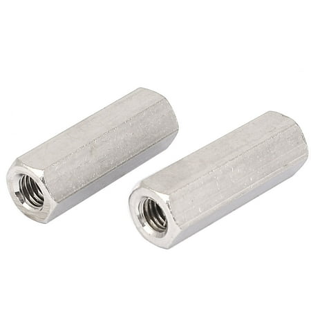 

M8x40mm Stainless Steel Threaded Bar Rod Studding Hex Connector Deep Nut 2pcs