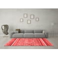 thumbnail image 3 of Ahgly Company Indoor Square Abstract Red Modern Area Rugs, 5' Square, 3 of 4