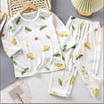 thumbnail image 4 of WRKEKC Summer Outfits for Girls Long Sleeve Round Neck Print Top and Pants Loungewear Set Comfortable for 18 Months-12 Years, 4 of 4