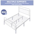 thumbnail image 7 of Yaheetech Metal Platform Bed Frame with Headboard and Footboard, Full Size, White, 7 of 7