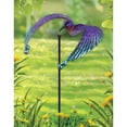 thumbnail image 2 of Iridescent Purple Blue Hummingbird 45 x 16 Metal Outdoor Decorative Hanging Wind Spinner, 2 of 3