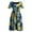 CL1, variant on African Print Short Sleeve Dress Ankara Plus Size Colorful Bright Casual Party Dress with Belt
