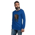 thumbnail image 2 of Elephant Unisex Long Sleeve Tee (True Royal, 2XL), 2 of 3