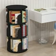 thumbnail image 3 of 3 Tier 360° Rotating Stackable Shelves Bookshelf Organizer - Black, 3 of 5