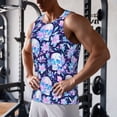 thumbnail image 5 of Logiee crystal Skull flower leaf Print Men's Workout Tank Top,Quick Dry Workout Tank Top,Gym Muscle Tee,Fitness Bodybuilding Sleeveless T Shirt-Medium, 5 of 7
