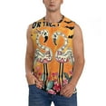 thumbnail image 2 of Fotbe Men's Halloween Flamingos Print Men's Sleeveless Muscle Tank Tops Casual T-Shirts for Gym Workout Beach-X-Large, 2 of 8