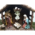 thumbnail image 2 of 13.75 Inch Holy Family in Nativity Stable Resin Statue Figurine, 2 of 2