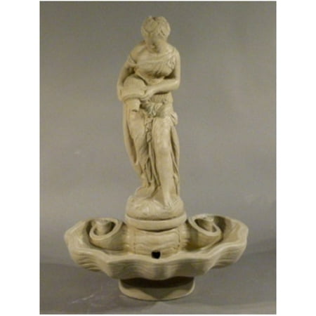 48” Adrianne Outdoor Patio Garden Water Fountain - White Finish