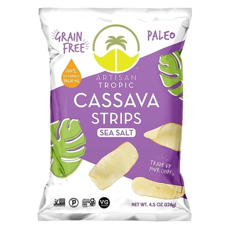 Artisan Tropic Cassava Strips Sea Salt 4.5 oz Pack of 3