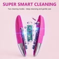 thumbnail image 3 of Electric Silicone Face Scrubber, Facial Cleansing Brush, Rechargeable & Waterproof, Pink, 3 of 9