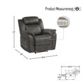 thumbnail image 5 of OakvillePark Paran Polished Microfiber Upholstered Reclining Chair, Brownish Gray, 5 of 6