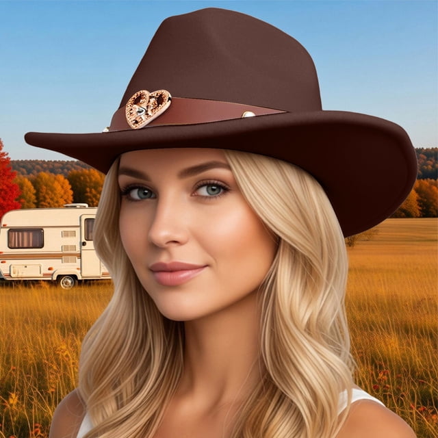 Chapeau de Cowboy Classification des Produits Style Western avec Bandeau Classique pour Hommes et Femmes