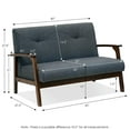 thumbnail image 3 of Mid Century Vintage Compact Loveseat, Dark Grey, 3 of 3