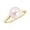 Yellow Gold, variant on Pearl Ring Sterling Silver Fresh Water Pearl Solitaire Rings for Women 925 Silver June Birthstone Rings for Teen Girls Wedding Anniversary Twisted Ring Yellow Gold Plated Ring Size 7, 10MM