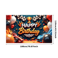 thumbnail image 3 of Racing Theme Banner Decorative Design Colorful Balloons Party Backdrop for Birthday Party Kids Celebration, 3 of 8