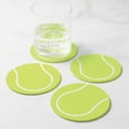 thumbnail image 3 of Gourmet Art 4-Piece Anti-Slip Durable Reusable Tennis Silicone Coaster for Drinking Glasses, Coffee Cup and Mug, 3 of 3