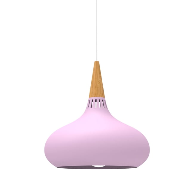 Lampara De Techo Colgante Macaron Retro Con Madera 20 Cm de Diámetro ilios innova Rosa