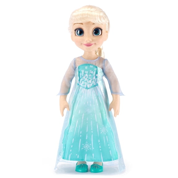 Disney Store Official Elsa Once Upon a Story Doll - Disney Princess Toys Featuring Reflective Eyes with 3D Pupil & Iris, Detailed Costume, Hair Comb & Shoes - Comes in Display Box - 16 Inches