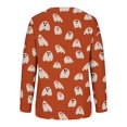 thumbnail image 5 of Qiopertar Mode Femmes Décontracté Imprimé Col Rond Manches Longues Blouse T-Shirt Pull Tops Offres de la Semaine Liquidation à Moins de 5$ jusqu'à 90 % de Réduction, 5 of 5