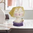 thumbnail image 3 of koolsoo Pot de Fleurs Visage Adorable en Résine avec Trou de Drainage Unique Mignon pour Filles, 3 of 7