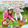 thumbnail image 3 of Huevos de Pascua rellenos con juguetes de animales blandos para niños, paquete de 24, 3 of 5