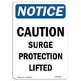 thumbnail image 1 of SignMission OS-NS-A-1824-V-10517 18 x 24 Po Panneau d'Avertissement OSHA - Protection contre les Surtensions Levée, 1 of 1