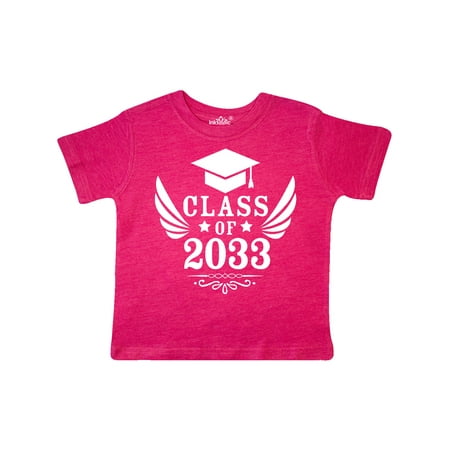 

Inktastic Class of 2033 with Graduation Cap and Wings Gift Toddler Boy or Toddler Girl T-Shirt