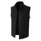 thumbnail image 1 of pstuiky Camisetas sin mangas para hombre, Chaqueta informal de color liso con cuello alto, sin mangas y bolsillos para hombre con forro interior. Chaleco de hombre l, 1 of 9